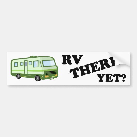 RV ER NOG? (groen) Bumpersticker (Voorkant)