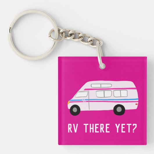 RV ER NOG? Vintage Van Motorhome Campervan Sleutelhanger (voorkant)