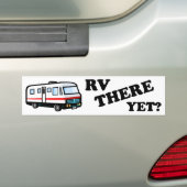 RV ER NOG? (wit) Bumpersticker (Op auto)