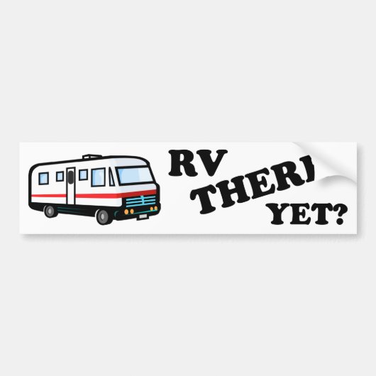 RV ER NOG? (wit) Bumpersticker (Voorkant)