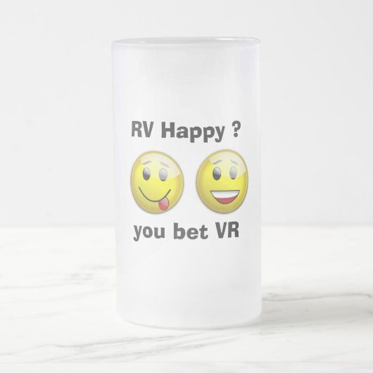"RV Happy"-Mok Matglas Bierpul (Center)