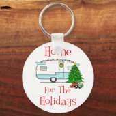 RV Home voor de Feestdagen Sleutelhanger (Voorkant)