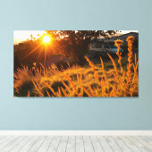 RV in een veld Canvas Afdruk (Insitu (Houten vloer))