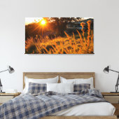 RV in een veld Canvas Afdruk (Insitu (Slaapkamer))