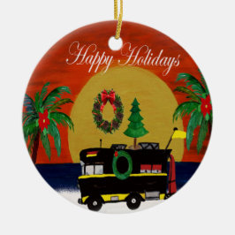 RV-kampeerkerstversiering uit mijn kunst Keramisch Ornament