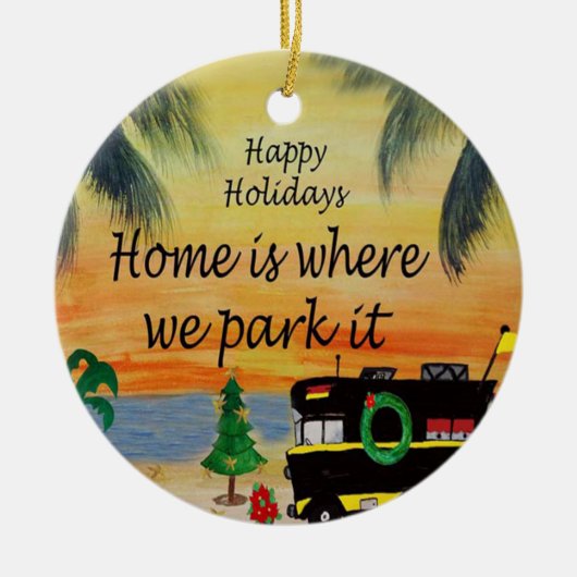 RV kerstcamera's in zonneklaar ornament van mijn k (Voorkant)