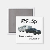 RV Life - Home is waar je het parkeert Magneet (Voorkant / Achterkant)