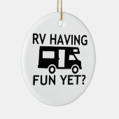 RV met een mooie maar grappige woordspeling Keramisch Ornament (Rechts)