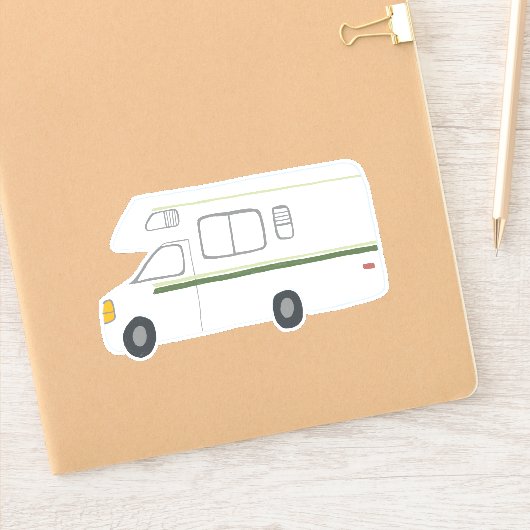  RV Motorhome Camper Cute Tekening Kunst Sticker (Notitieboek)