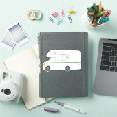  RV Motorhome Camper Cute Tekening Kunst Sticker (iPad Cover)