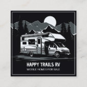 RV Motorhome Custom QR Vierkante Visitekaartje (Voorkant)