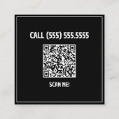 RV Motorhome Custom QR Vierkante Visitekaartje (Achterkant)