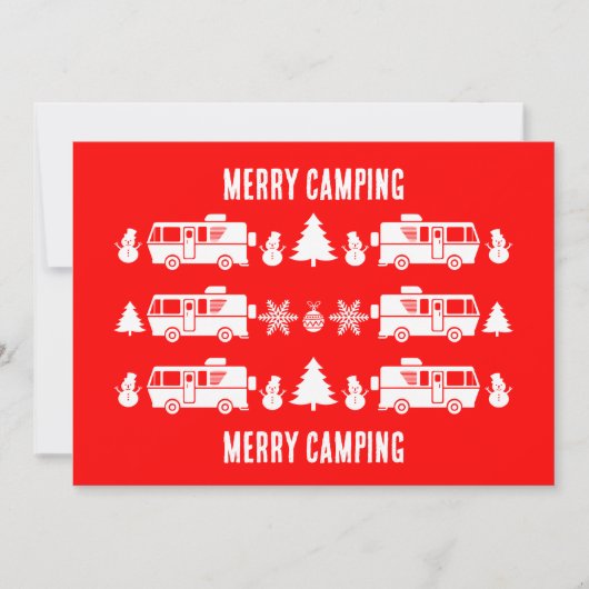 RV Motorhome Kerstdecoratie Feestdagenkaart (Voorkant)