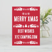 RV Motorhome Kerstdecoratie Feestdagenkaart (Staand voorkant)