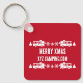 RV Motorhome Kerstdecoratie Sleutelhanger (Voorkant)