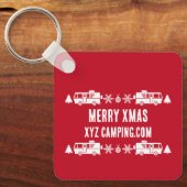 RV Motorhome Kerstdecoratie Sleutelhanger (Voorkant)