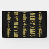 RV Motorhome Kerstdecoratie Spandoek (Horizontaal)