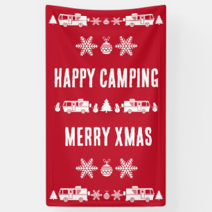 RV Motorhome Kerstdecoratie Spandoek