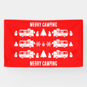 RV Motorhome Kerstdecoratie Spandoek