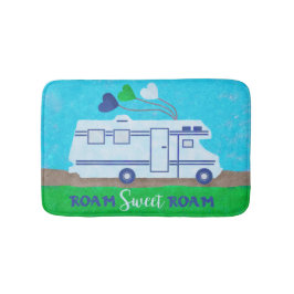 RV Motorhome Roam Sweet Roam Cute Camper Travel Badmat