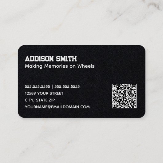 RV Motorhome Visitekaartje (Achterkant)