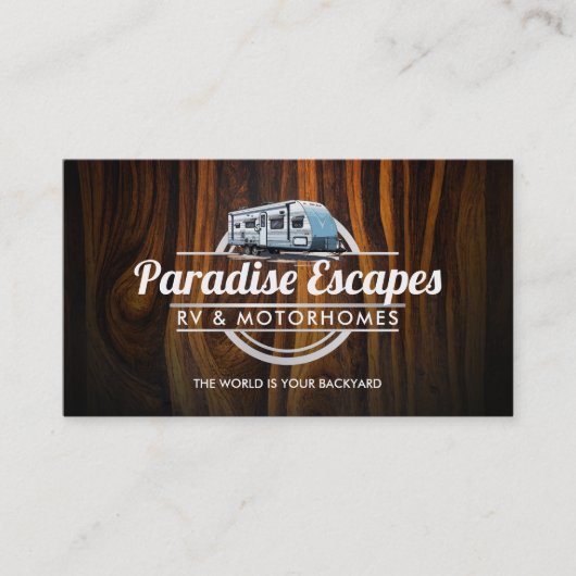 RV Motorhomes camper visitekaartjes (Voorkant)
