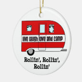 RV-Ornamenten - "Dit is hoe we rollen" Keramisch Ornament (Links)