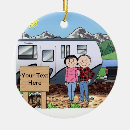 RV-overs - "Bumper Pull Trailer" Keramisch Ornament (Voorkant)