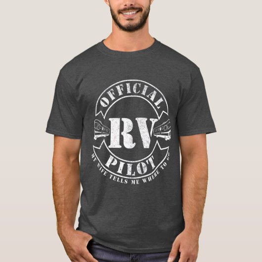 RV Piloot Motorhome RV Reisklasse A Pensioen T-shirt (Voorkant)