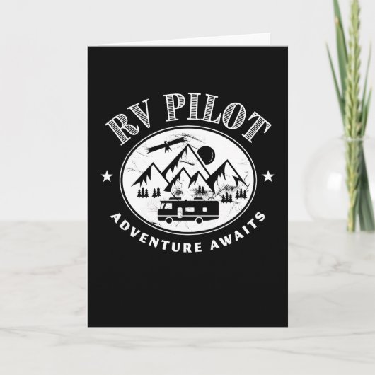 RV Pilot Adventure wacht op Motorhome Gift Kaart (Voorkant)