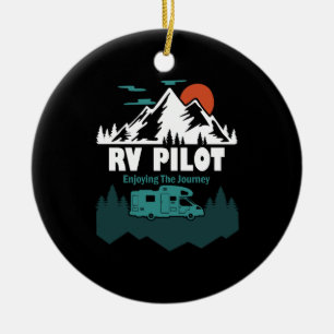 RV Pilot Camping Motorhome Reizen Vacking Gift Keramisch Ornament
