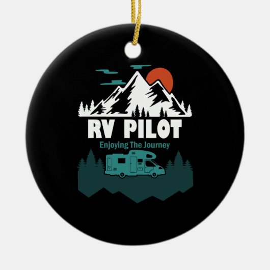 RV Pilot Camping Motorhome Reizen Vacking Gift Keramisch Ornament (Voorkant)