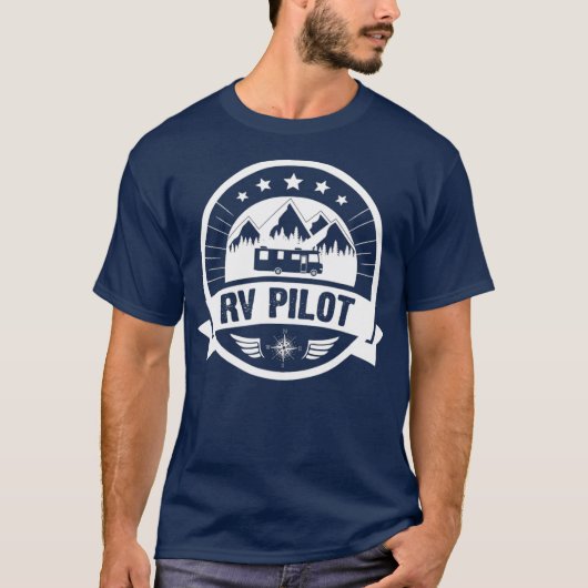 RV Pilot Funny Motorhome RV Reis voor mannen T-shirt (Voorkant)