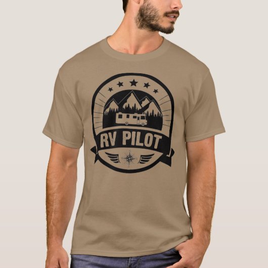 RV Pilot Funny Motorhome RV Travel for Men T-shirt (Voorkant)