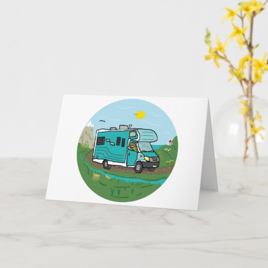 RV recreatief voertuig Kaart (Gele Bloem)