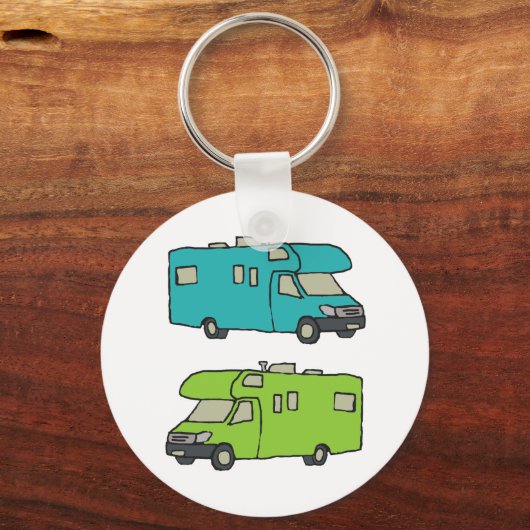 RV recreatief voertuig Sleutelhanger (Voorkant)