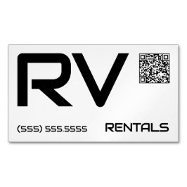 🔥 RV Rentals Aangepaste QR Magnetisch Visitekaartje