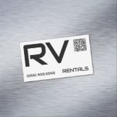 🔥 RV Rentals Aangepaste QR Magnetisch Visitekaartje (Voorbeeld)