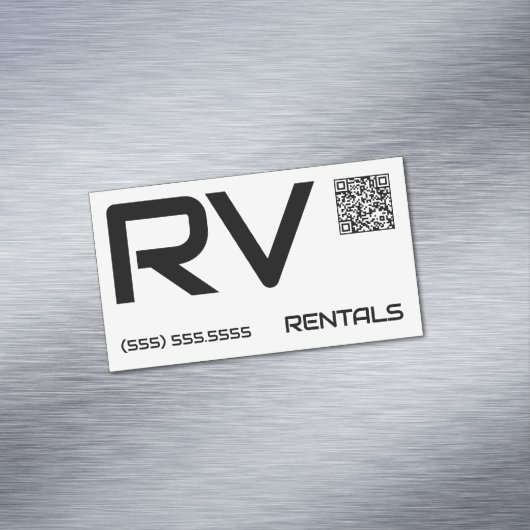 🔥 RV Rentals Aangepaste QR Magnetisch Visitekaartje (Voorbeeld)