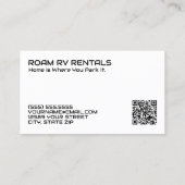🚐 RV Rentals Aangepaste QR Visitekaartje (Achterkant)