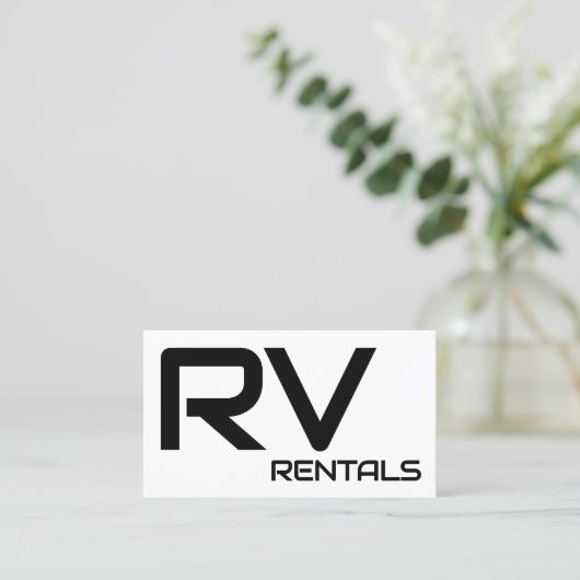 🚐 RV Rentals Aangepaste QR Visitekaartje (Staand voorkant)