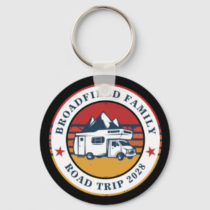 RV Road Trip Family Reunion Adventure Retro Sleutelhanger