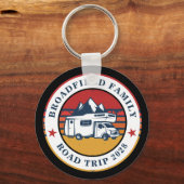 RV Road Trip Family Reunion Adventure Retro Sleutelhanger (Voorkant)