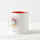 RV Road Trip mam Matching Family Vacation Keepslag Tweekleurige Koffiemok (Voorkant links)