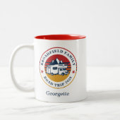 RV Road Trip mam Matching Family Vacation Keepslag Tweekleurige Koffiemok (Links)