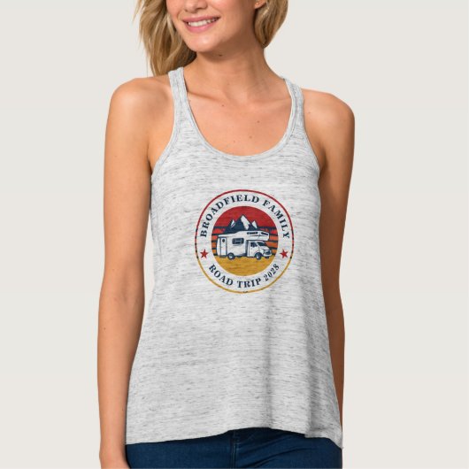 RV Road Trip mam Matching Family Vacking Camping Tanktop (Voorkant)
