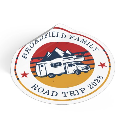 RV Road Trip Matching Family Camping Vacking Ronde Sticker