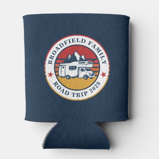 RV Road Trip Matching Family Vacation Keepslag Blikjeskoeler (Achterkant)