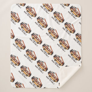 RV Tent Trailer "Thuis is waar je het parkeren" Sherpa Deken