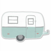  RV-trailer Camper Cute Drawing Art Sticker (Voorkant)